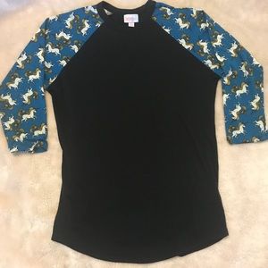 Lularoe 3/4 sleeve unicorn top. Good condition!